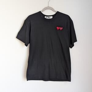Comme des Garçons PLAY Signature Logo Hearts Short Sleeve Tee T-shirt, size L